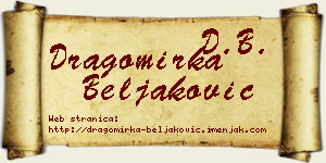 Dragomirka Beljaković vizit kartica